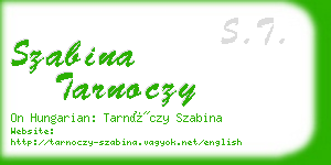 szabina tarnoczy business card